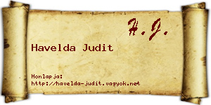 Havelda Judit névjegykártya